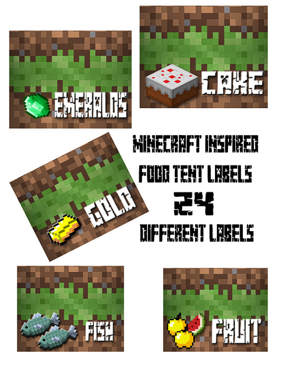 7 Best Images of Free Printable Food Labels Lava Minecraft - Minecraft ...
