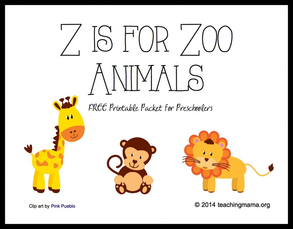 Preschool Printables Zoo Animals