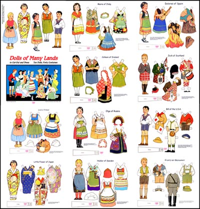 Printable Ethnic Paper Dolls