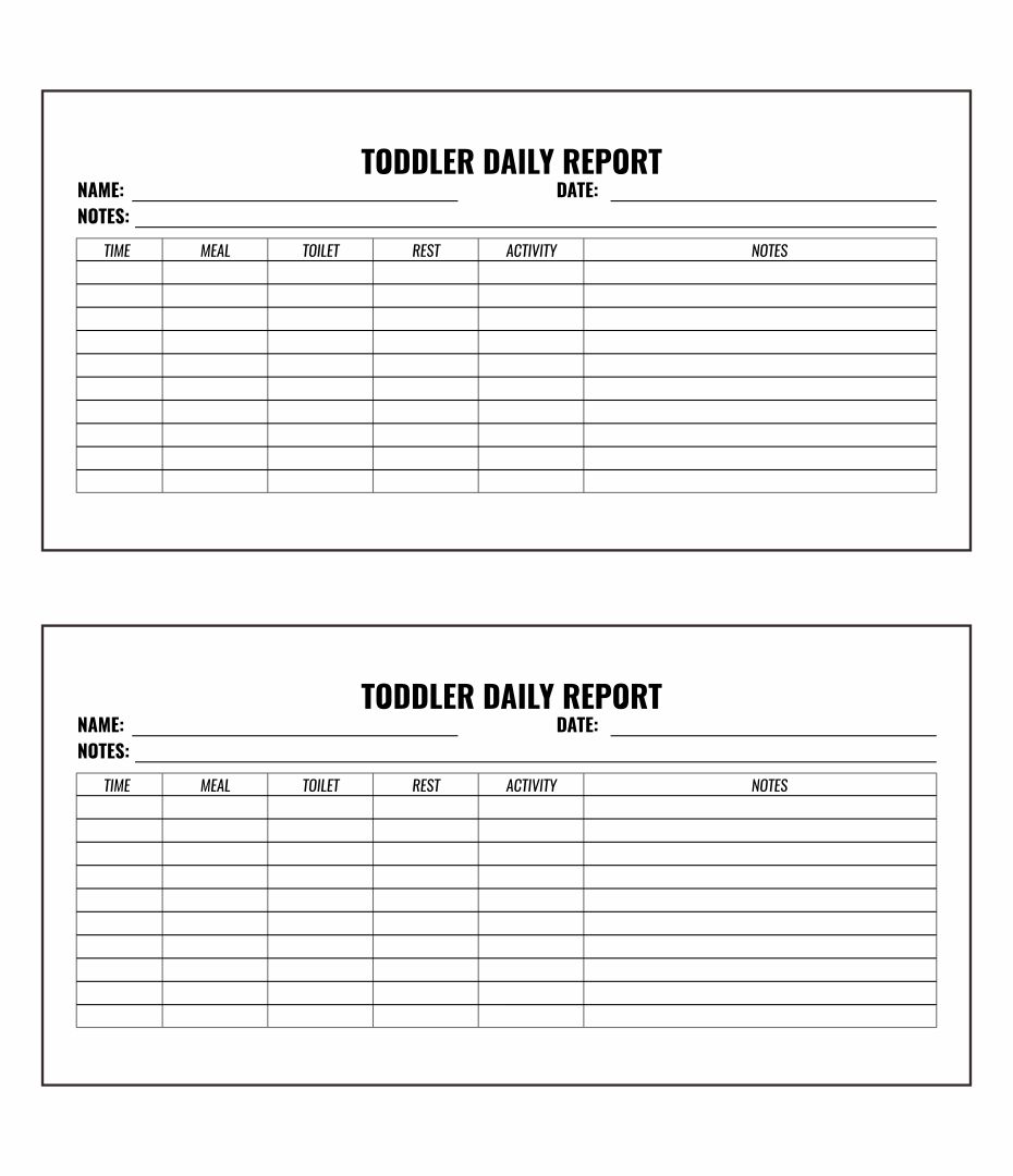 infant-daily-report-template