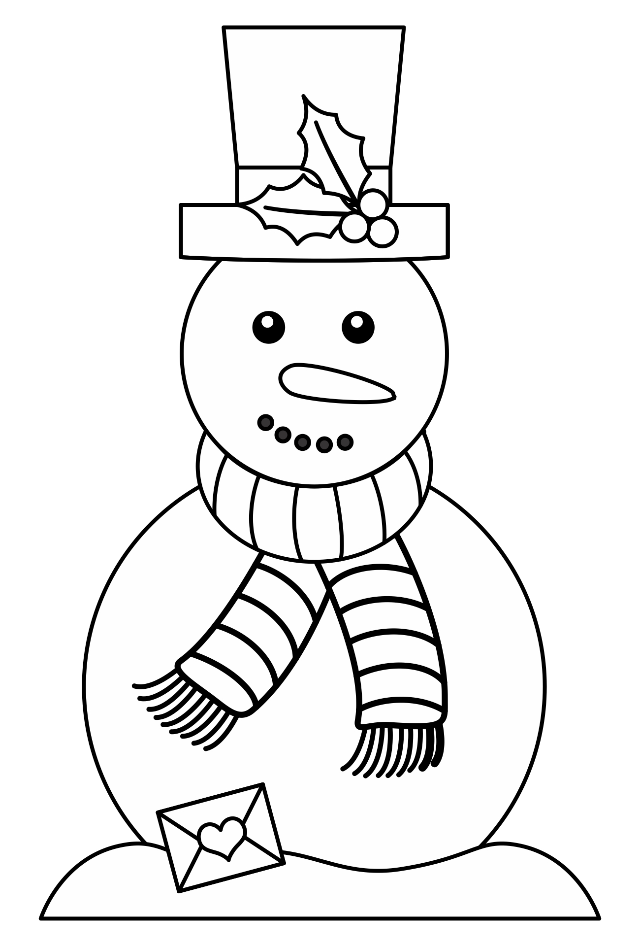 Snowman Template Printable Pattern