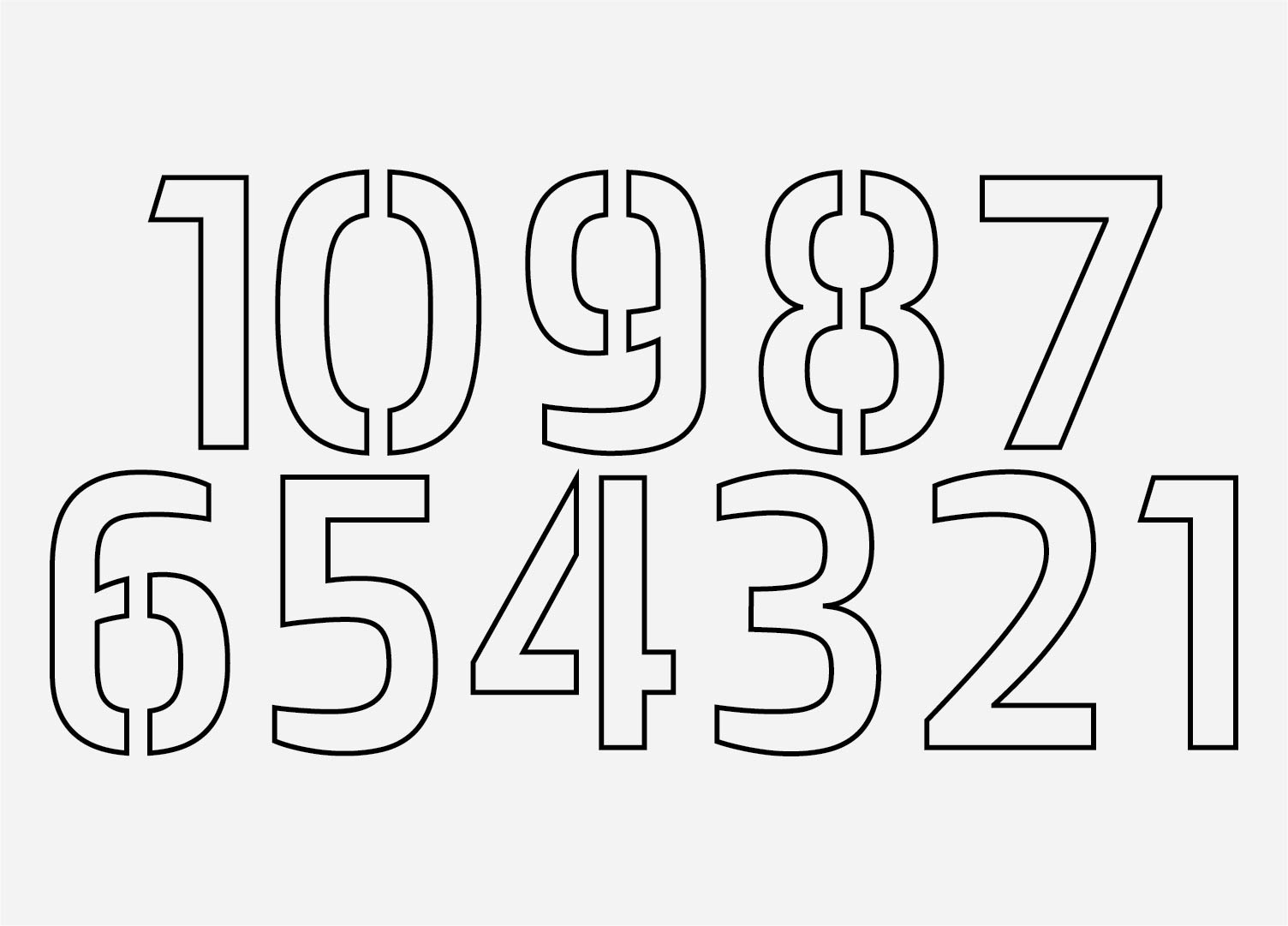 numbers template free