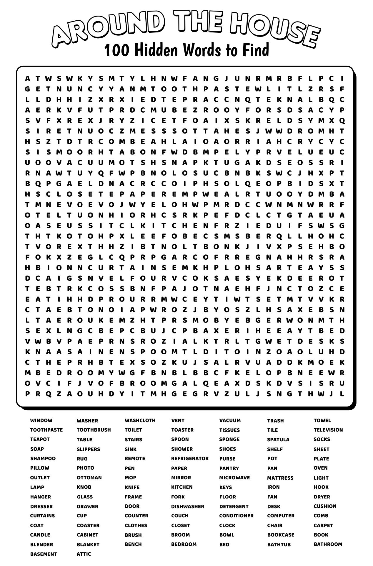 20 Best 100 Word Word Searches Printable