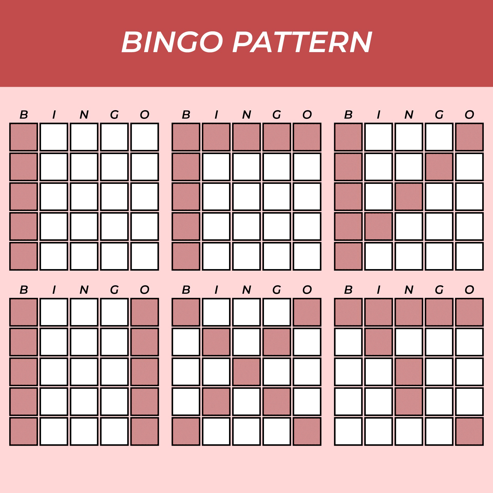 Bingo Card Patterns