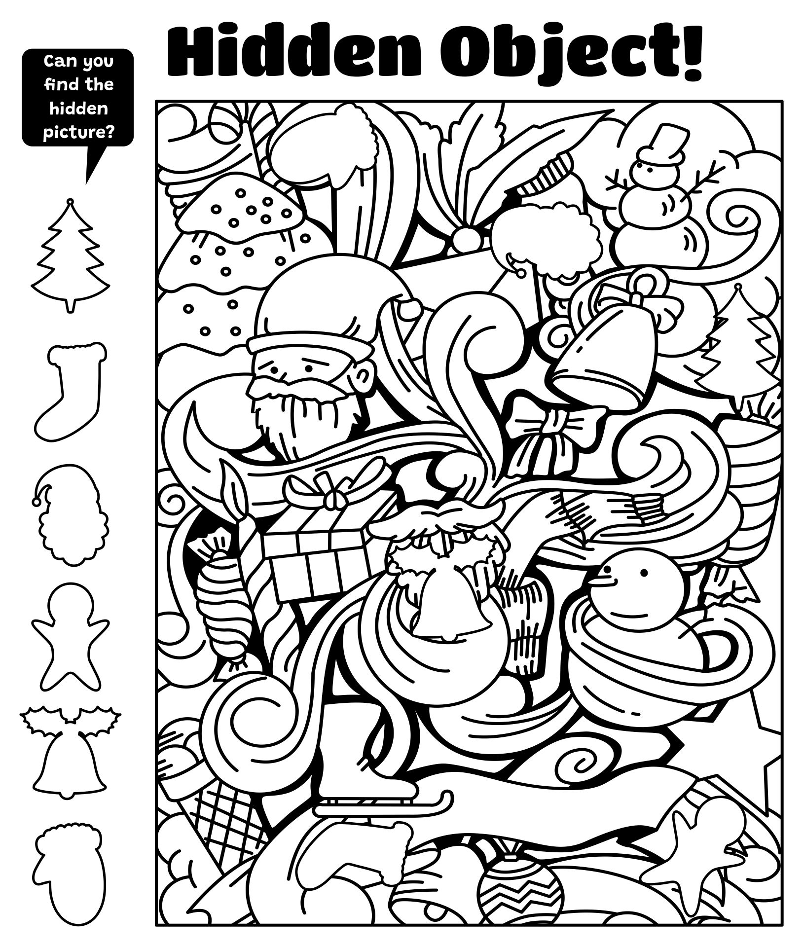  Printable Hidden Object Puzzles