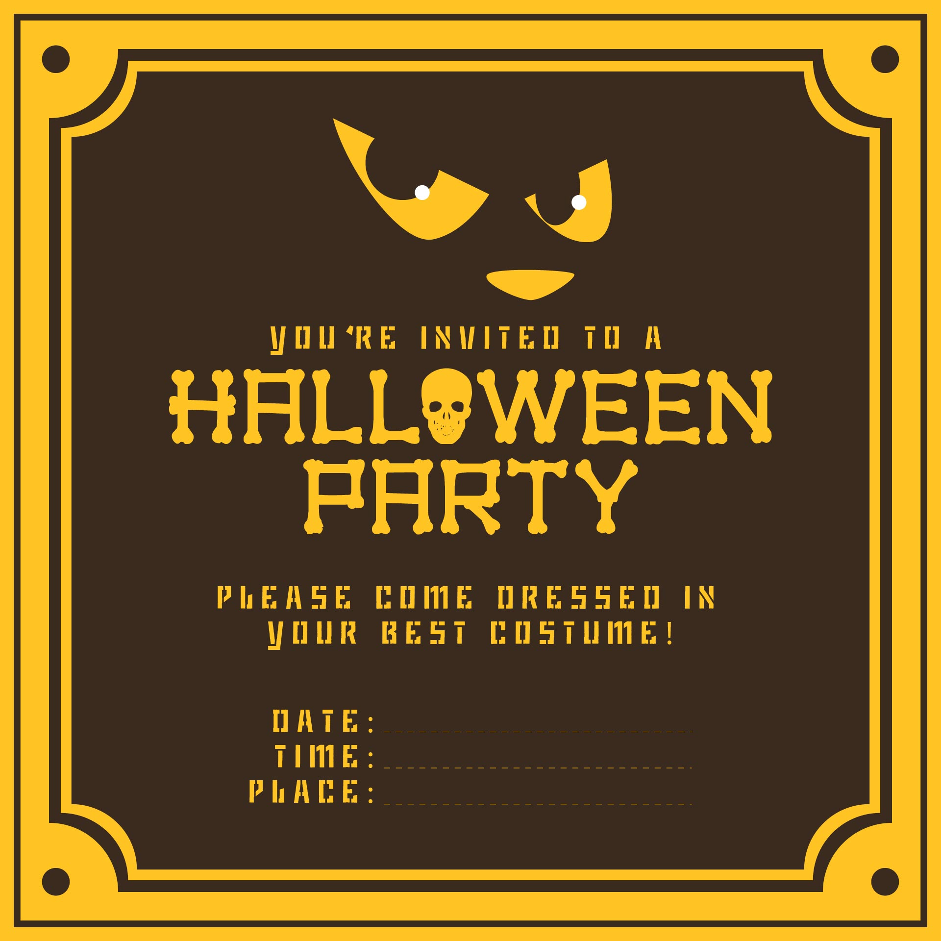 10 Best Free Printable Halloween Invitations Ideas Printablee
