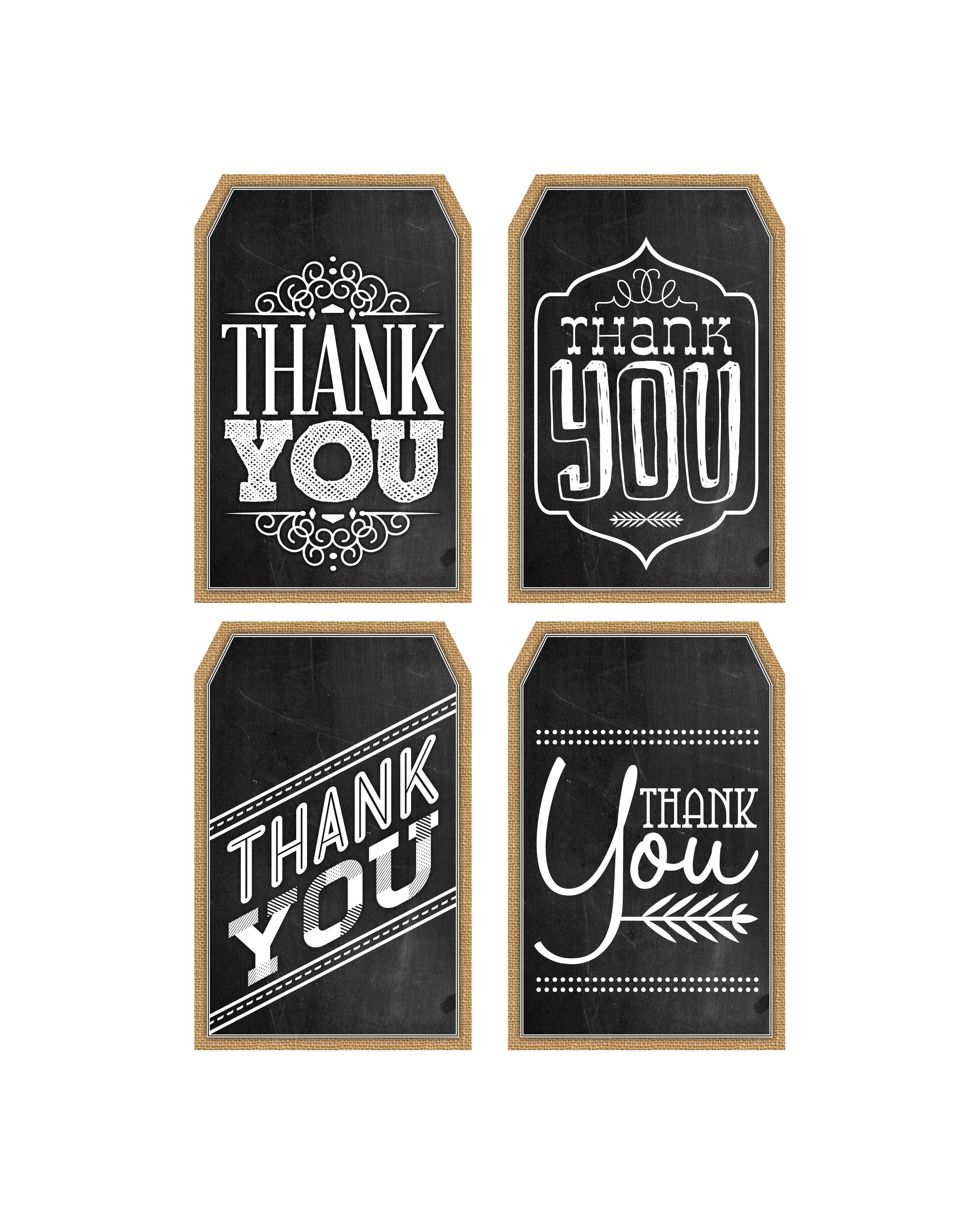 Printable Thank You Tags