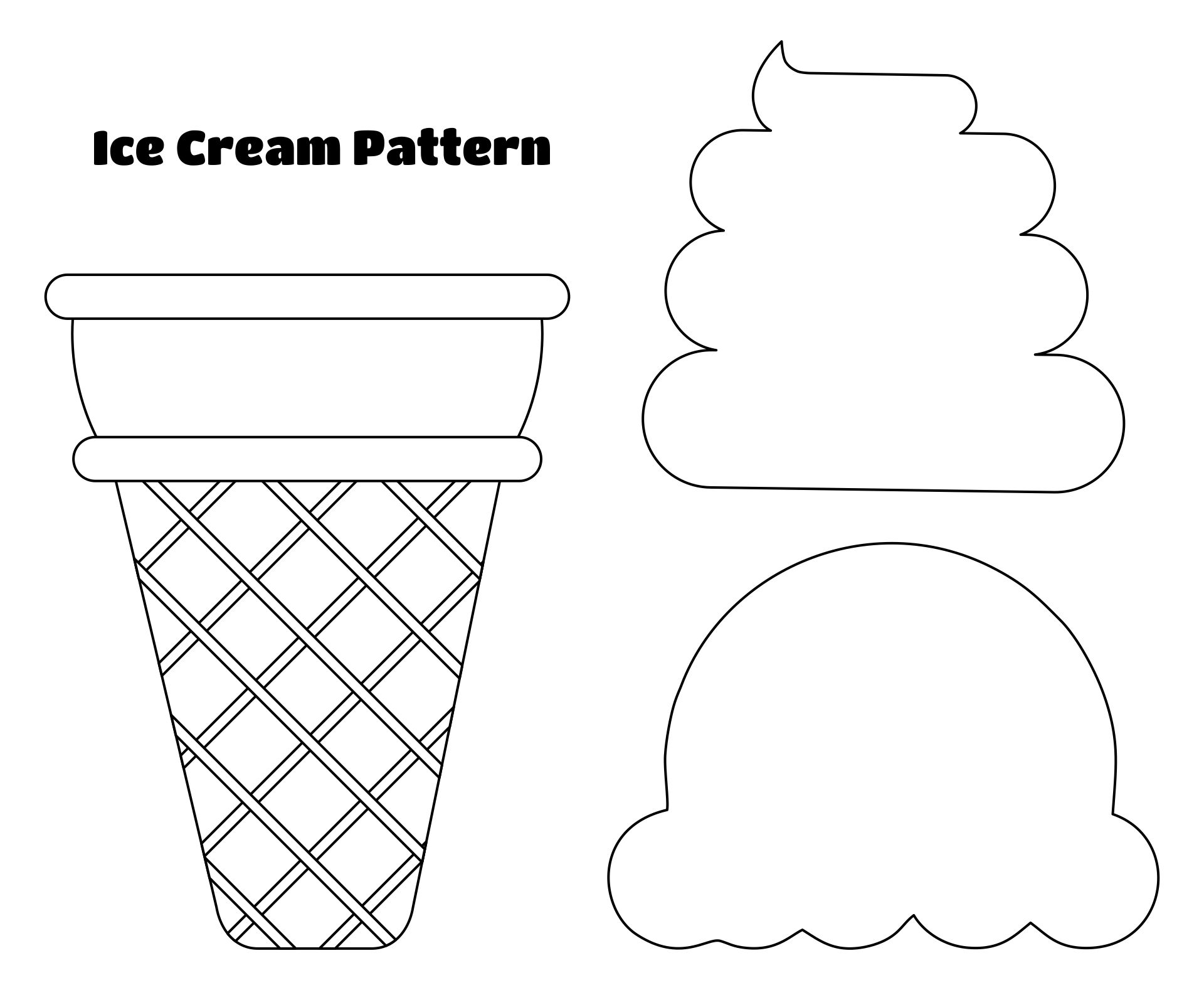 Ice Cream Printable Pattern