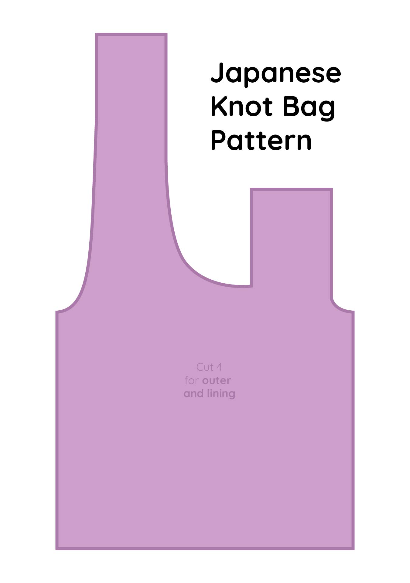 Japanese Knot Bag Pattern - 10 Free PDF Printables | Printablee