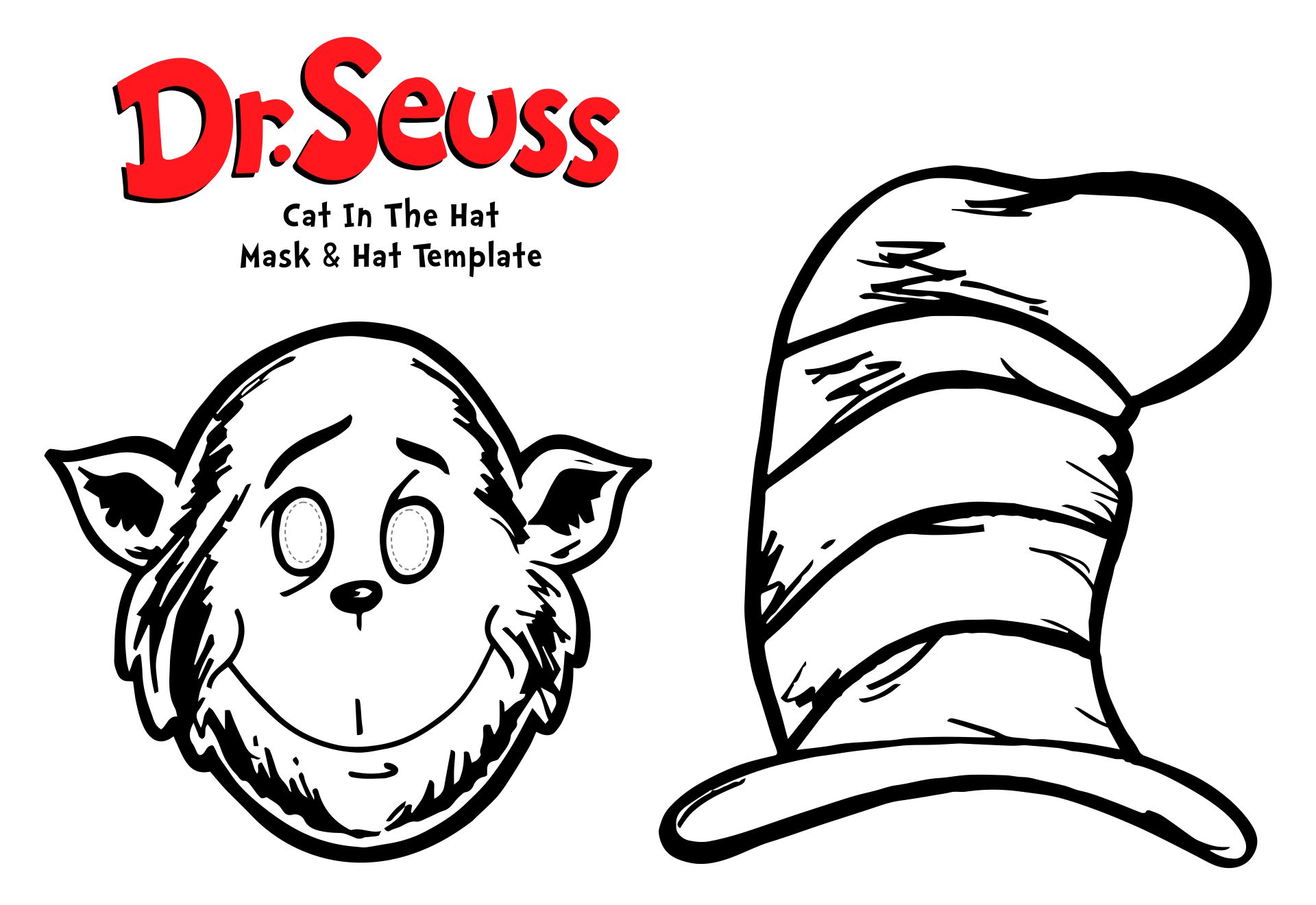 8 Best Images of Free Dr. Seuss Printable Mask Templates - Dr. Seuss ...