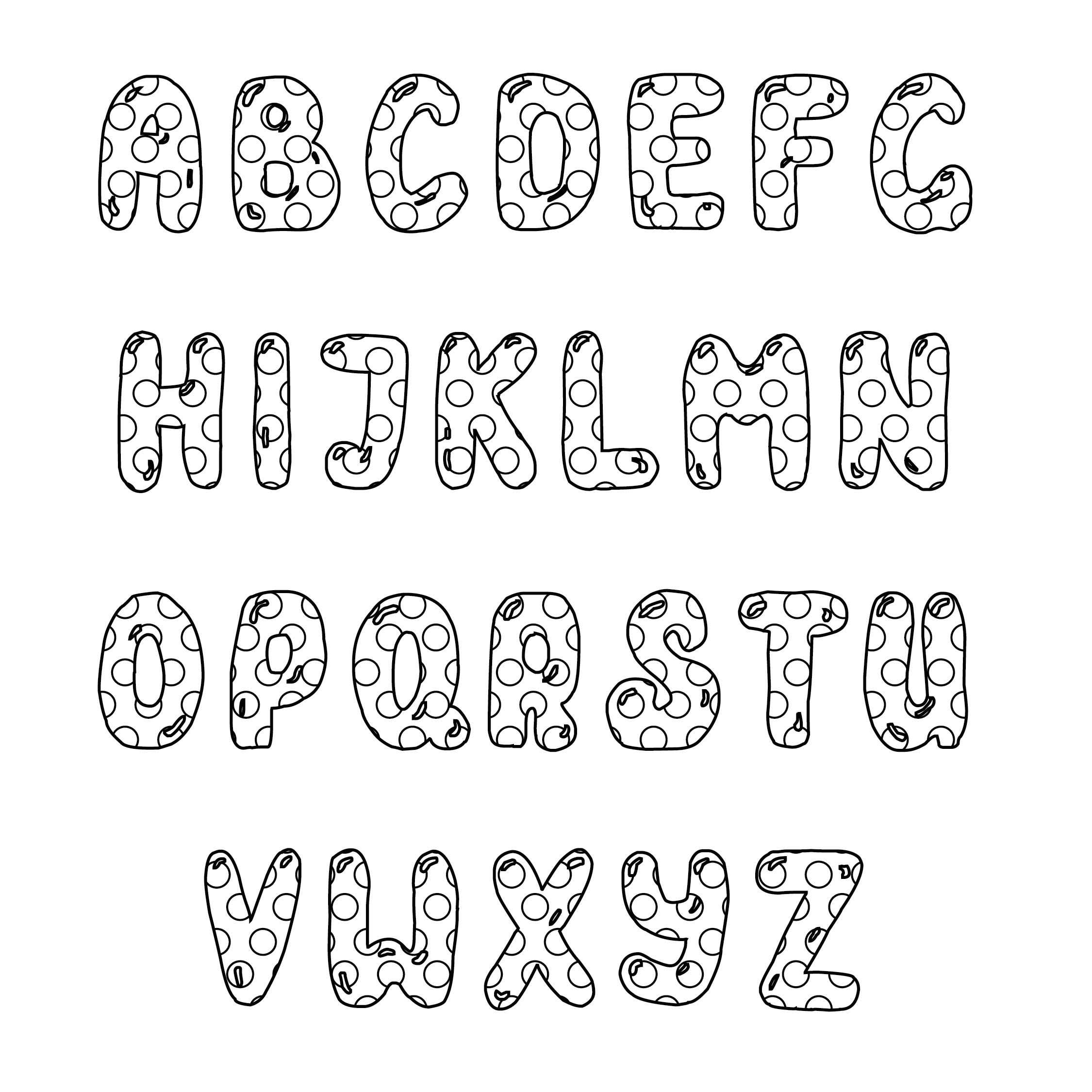 9 best polka dot printable alphabet letters printableecom