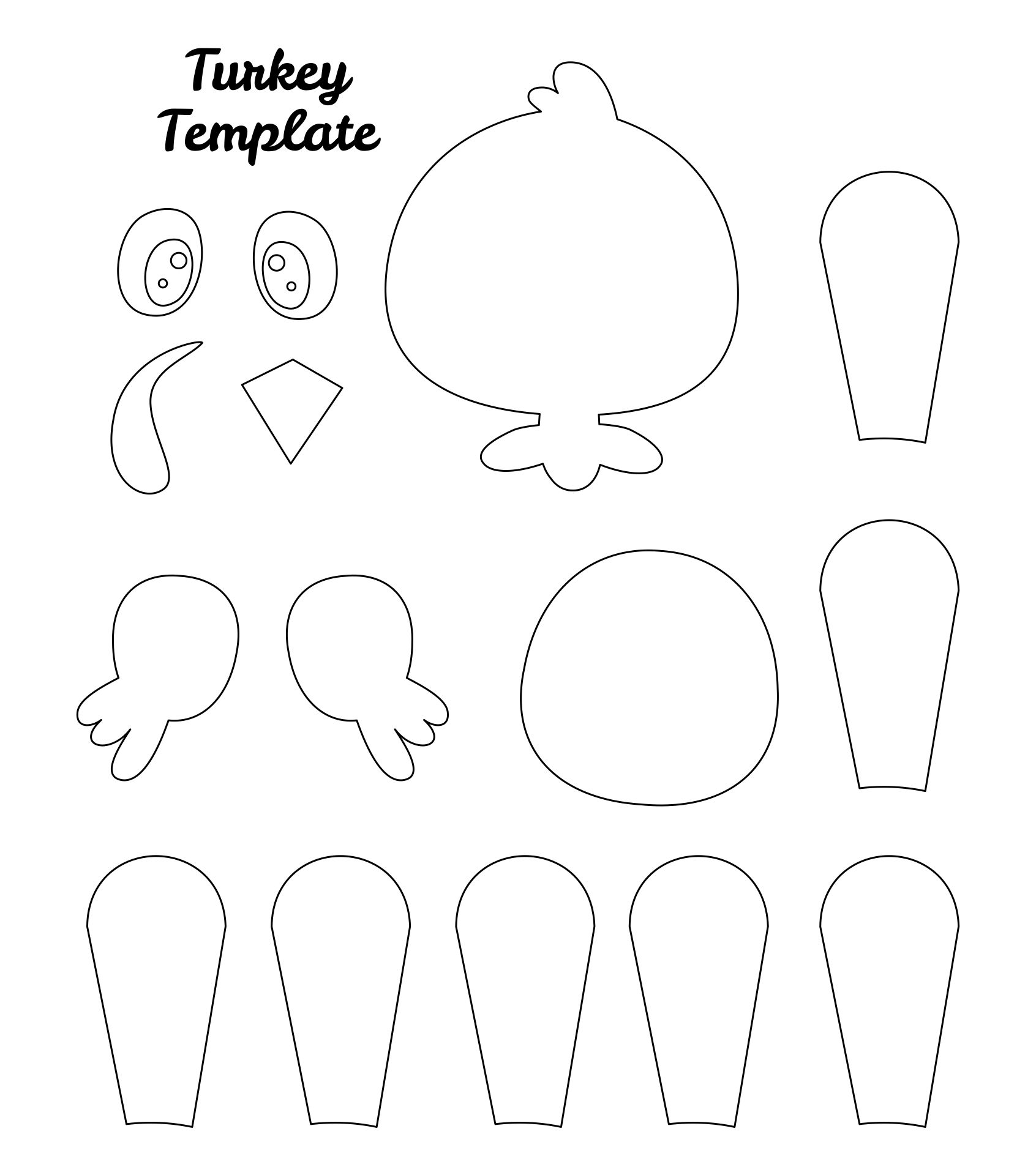 Turkey Body Template Printable