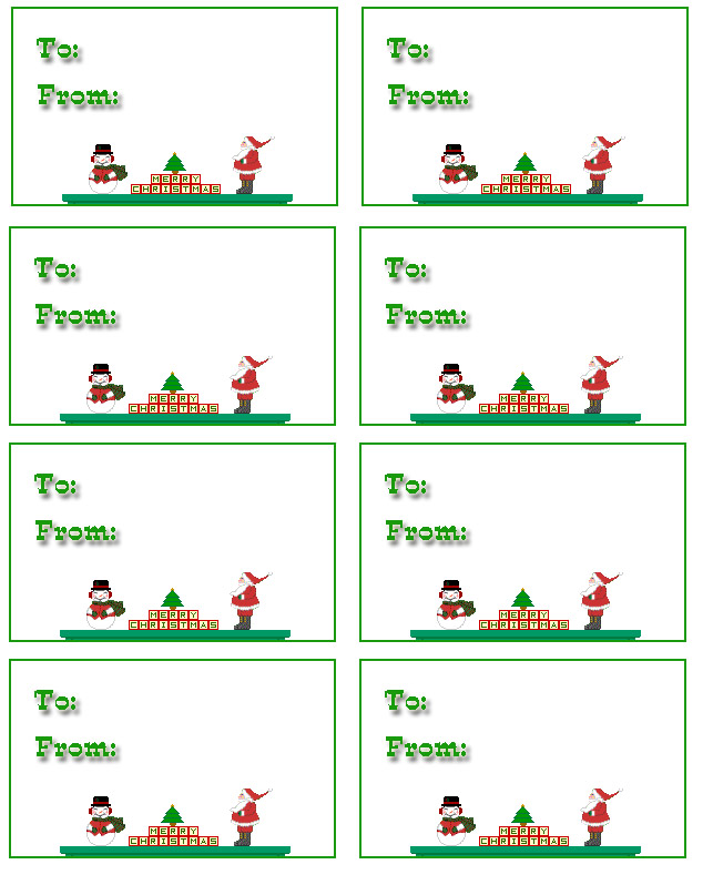 Free Printable Christmas Gift Tags For Students