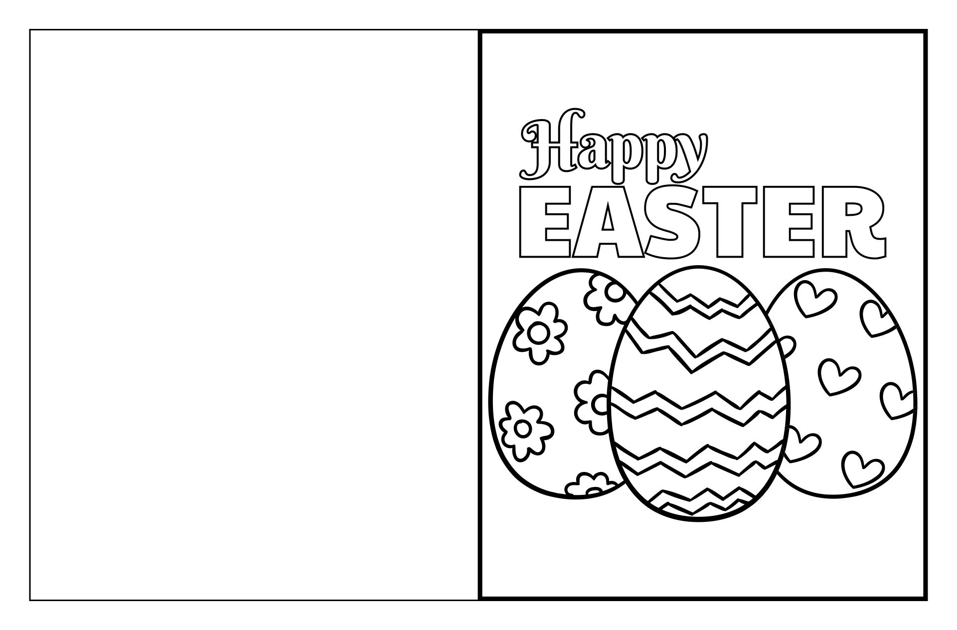 10 Best Easter Printable Cards To Color PDF For Free At Printablee