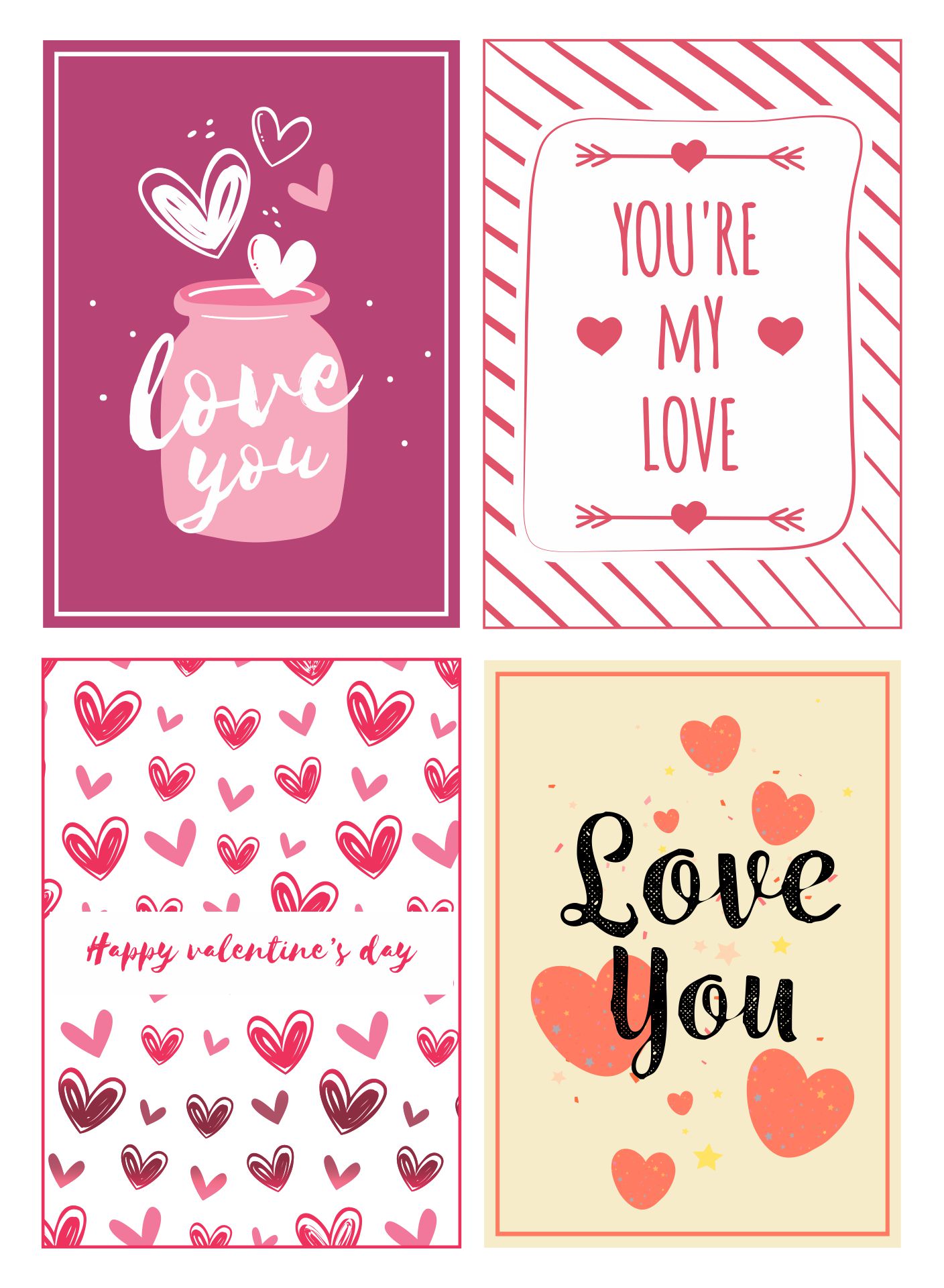 10 Best Printable Valentine s Day Cards PDF For Free At Printablee