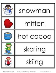 Printable Winter Word Wall