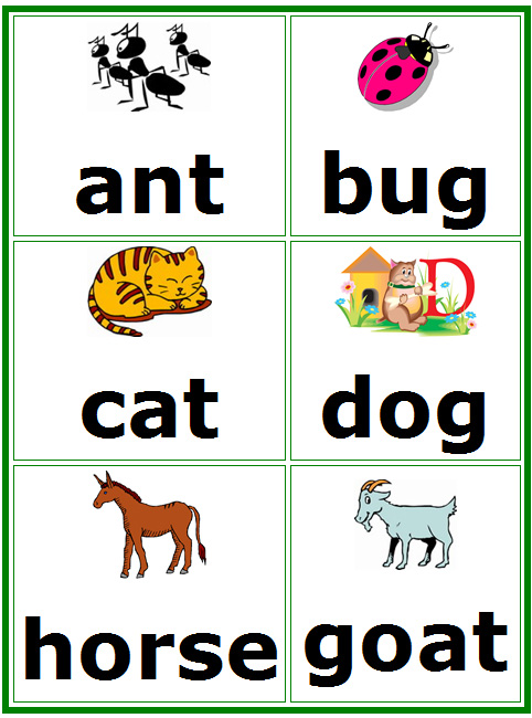 Printable Word Flash Card for Kids