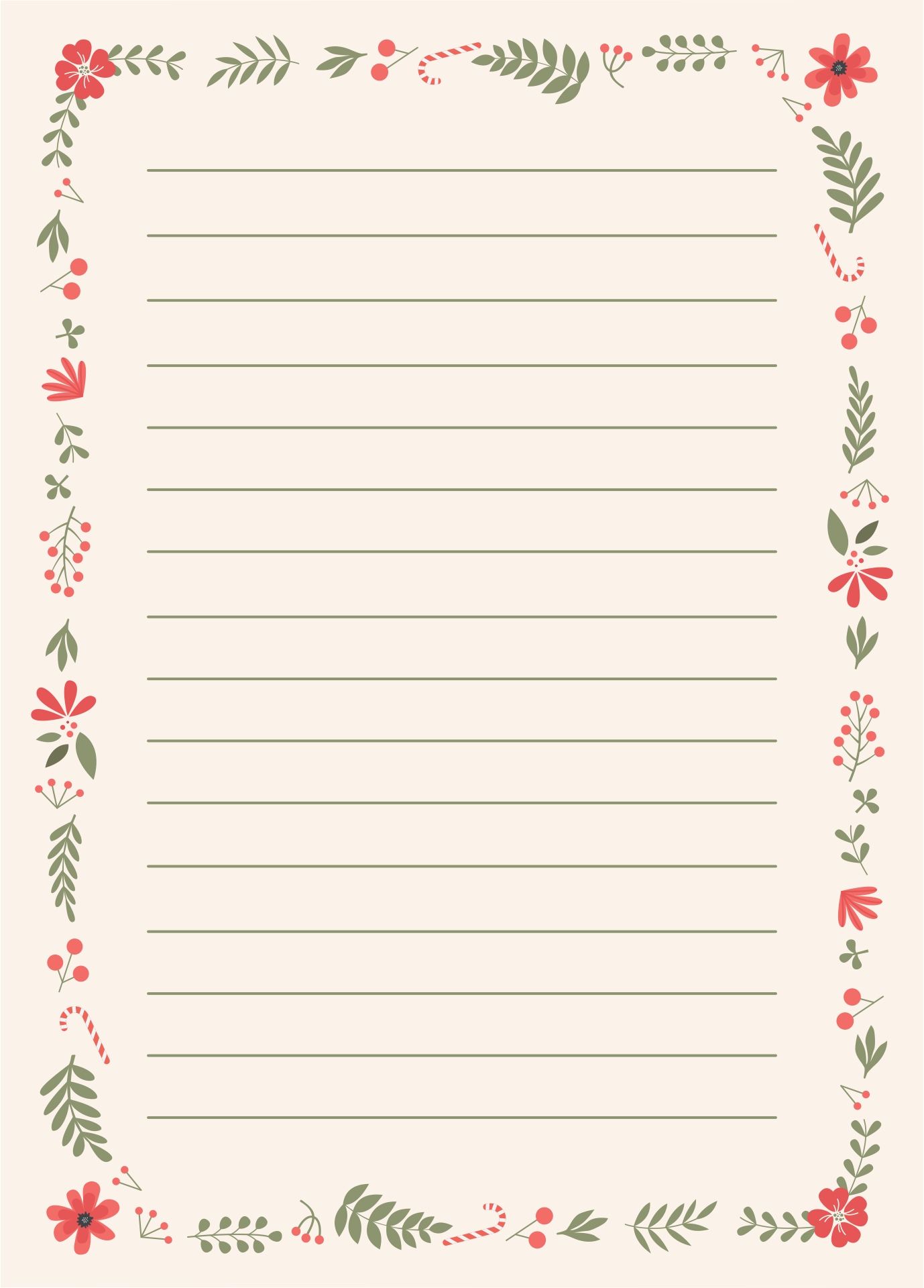 Holiday Letterhead Paper