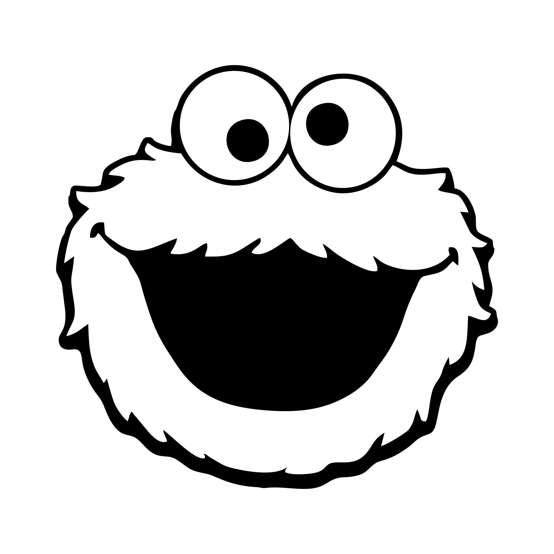 Cookie Monster Face Template 10 Free PDF Printables Printablee