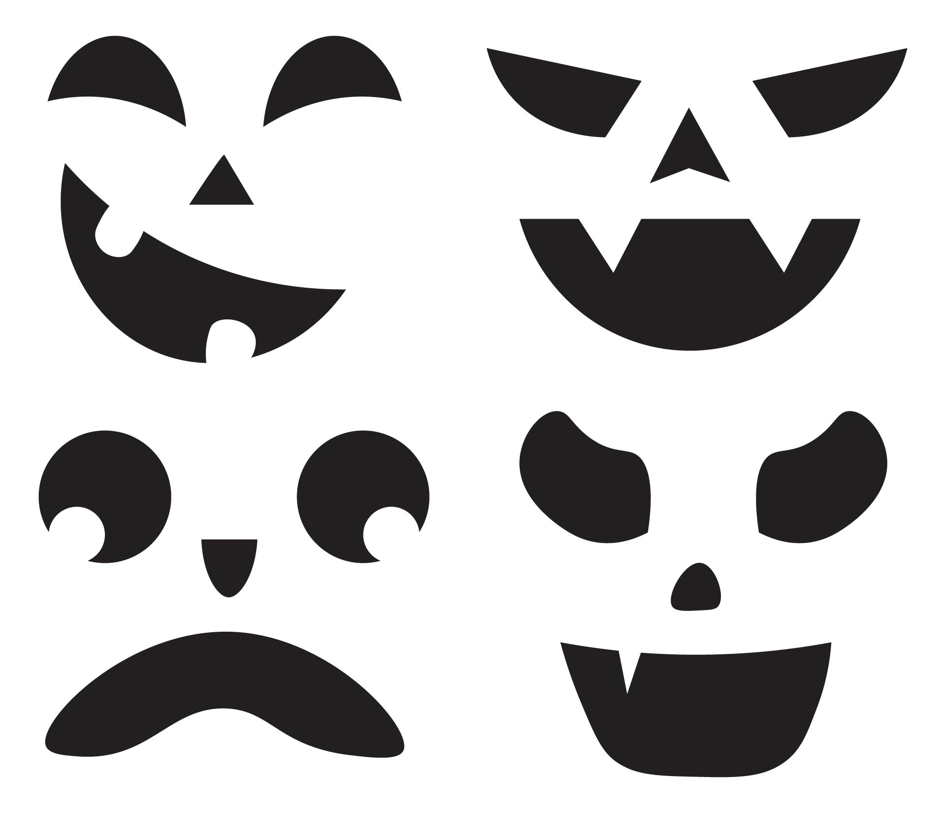 Easy Pumpkin Stencils - 7 Free PDF Printables | Printablee