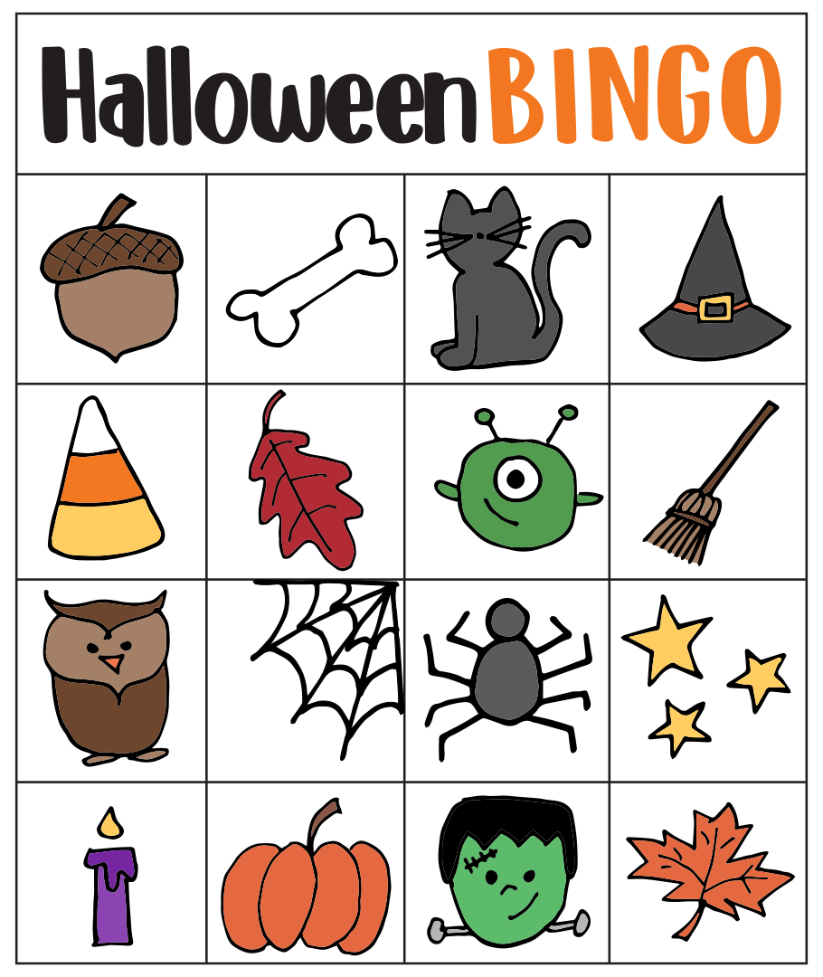 Printable Halloween Bingo Cards For Kids