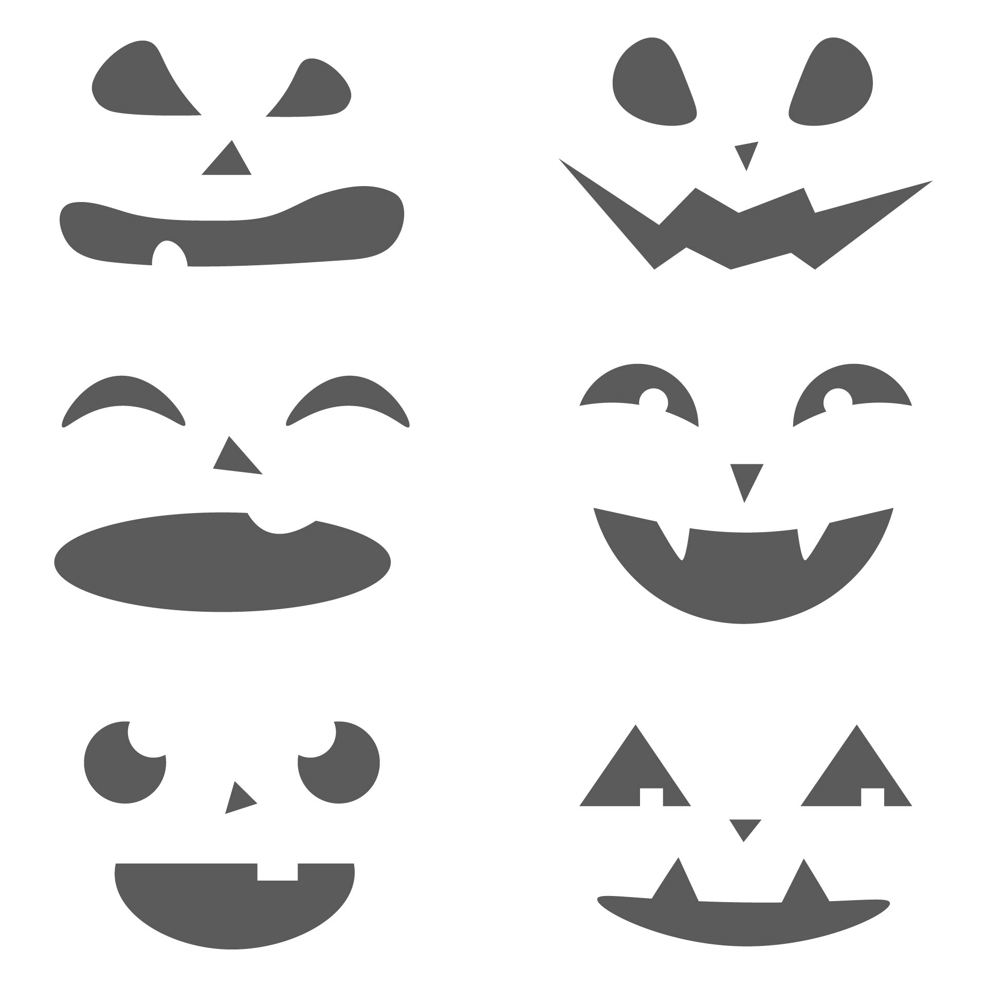 Easy Printable Pumpkin Stencils