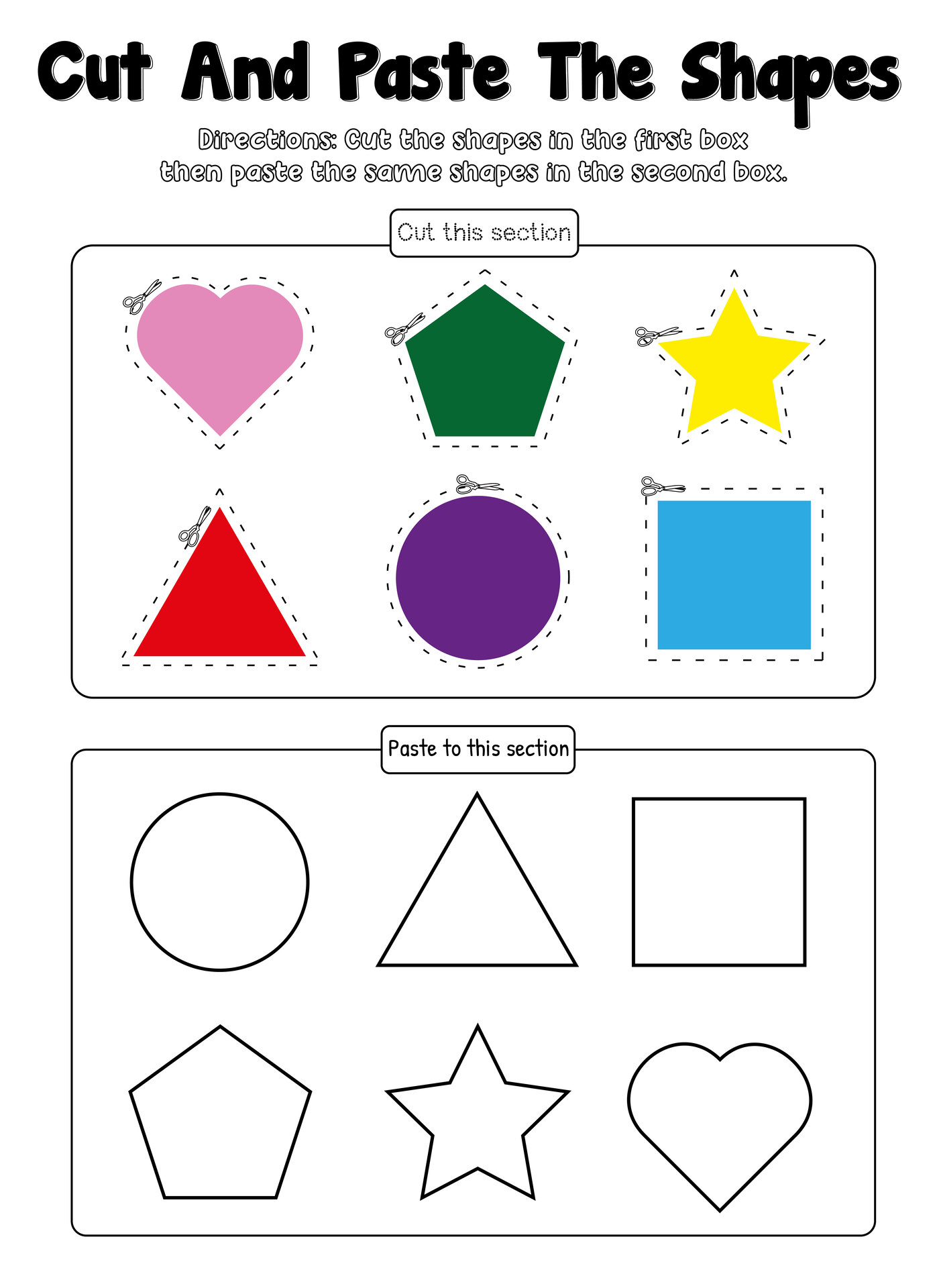 Printable Shapes Worksheets