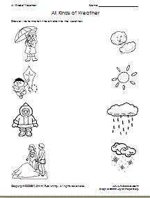 Preschool Weather Worksheets