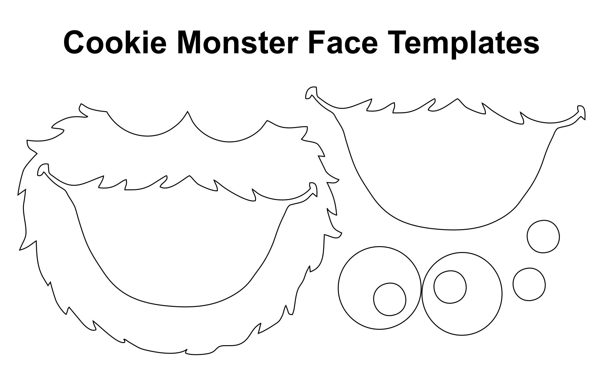 Printable Cookie Monster Face Template Printable Templates