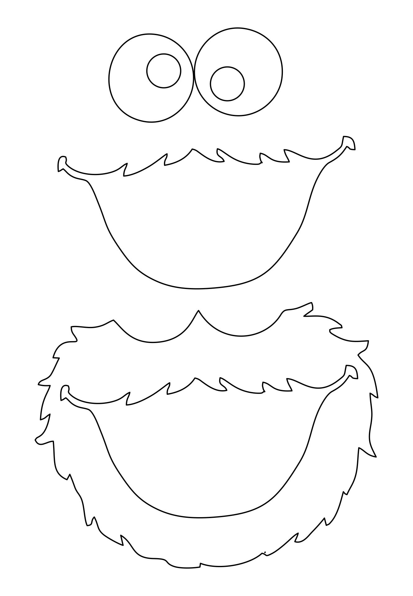 cookie monster cut out template