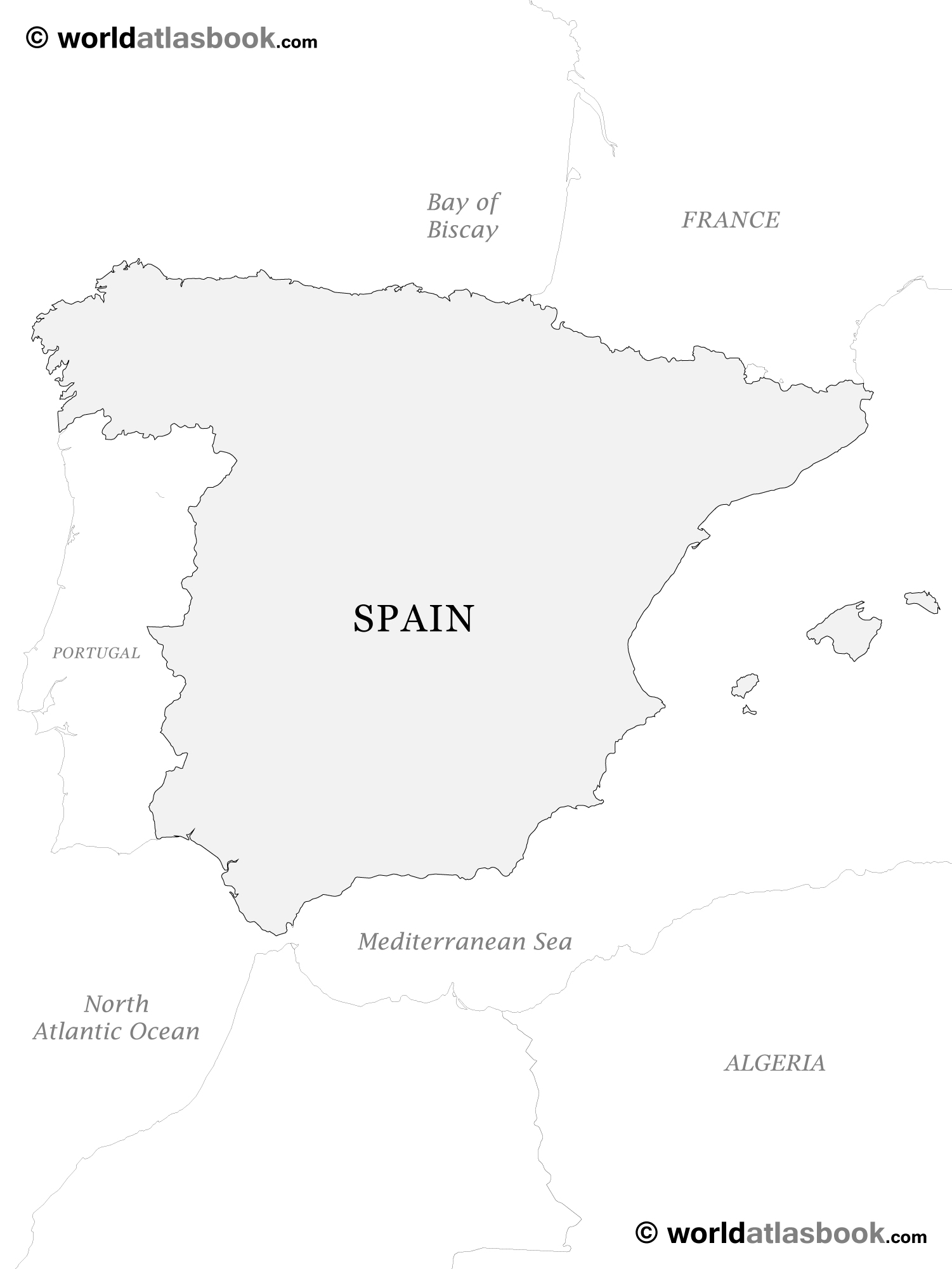 Spain Map Outline