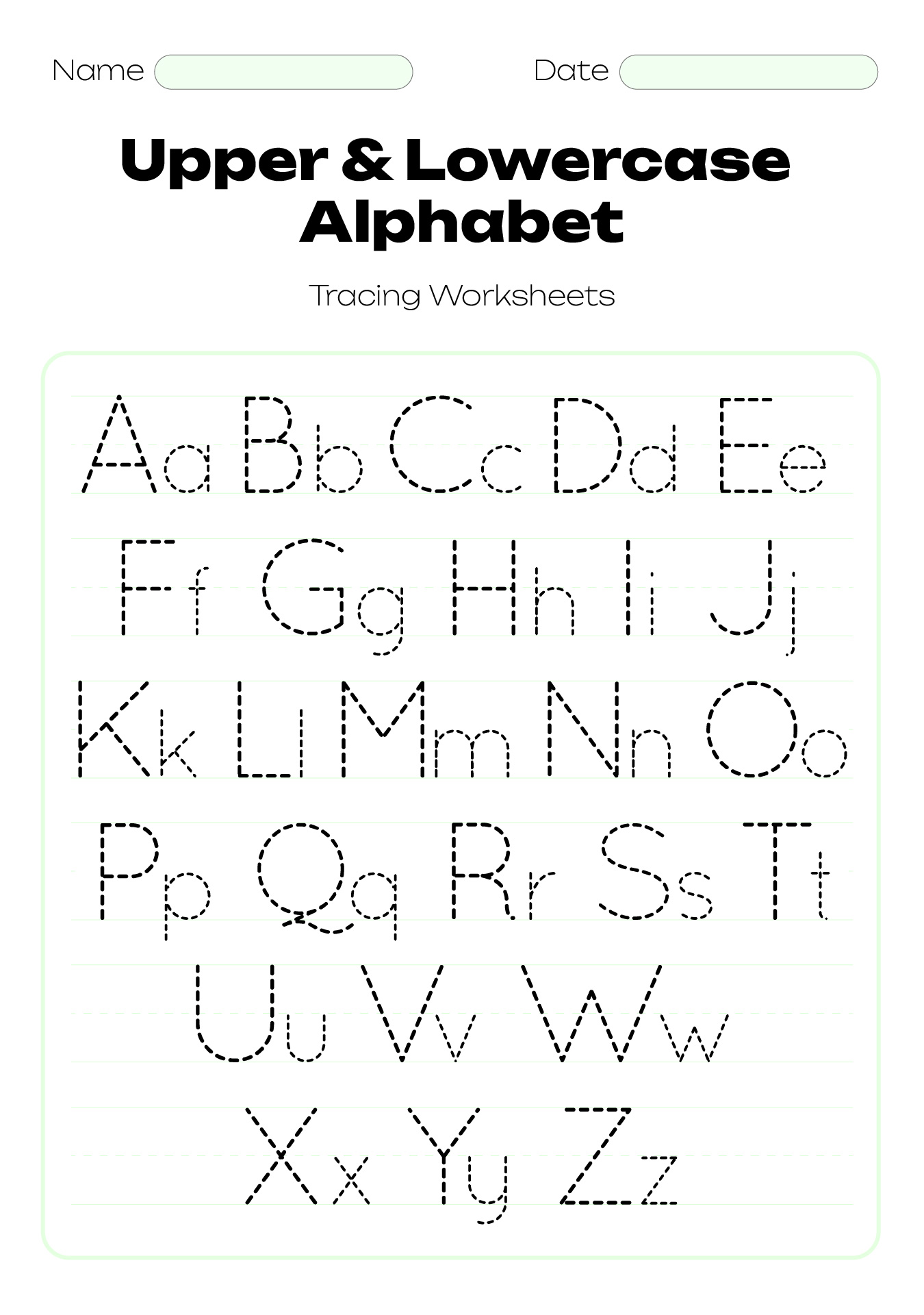 10 Best Free Printable Alphabet Tracing Letters Printablee B00