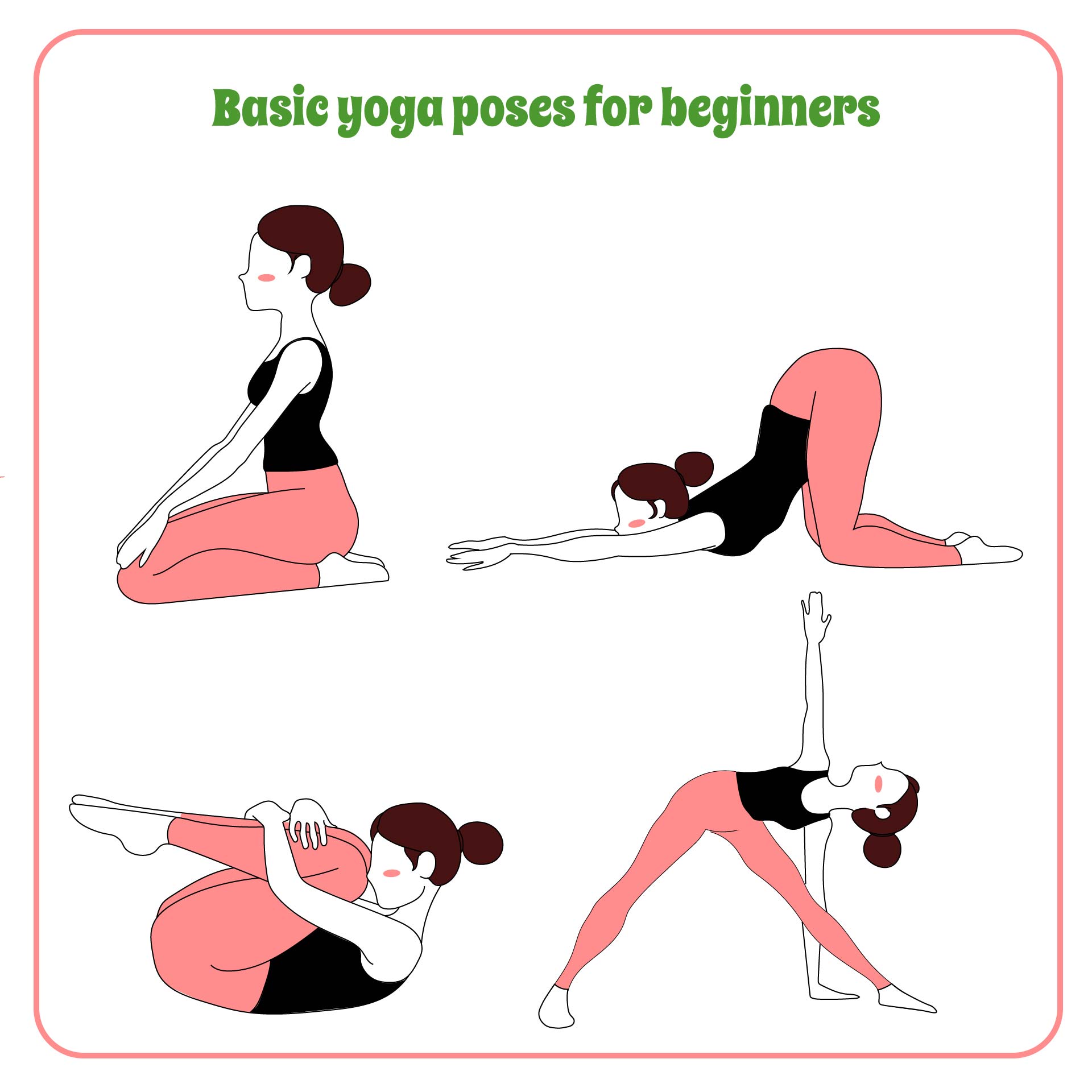 basic yoga poses for beginners printable 178576
