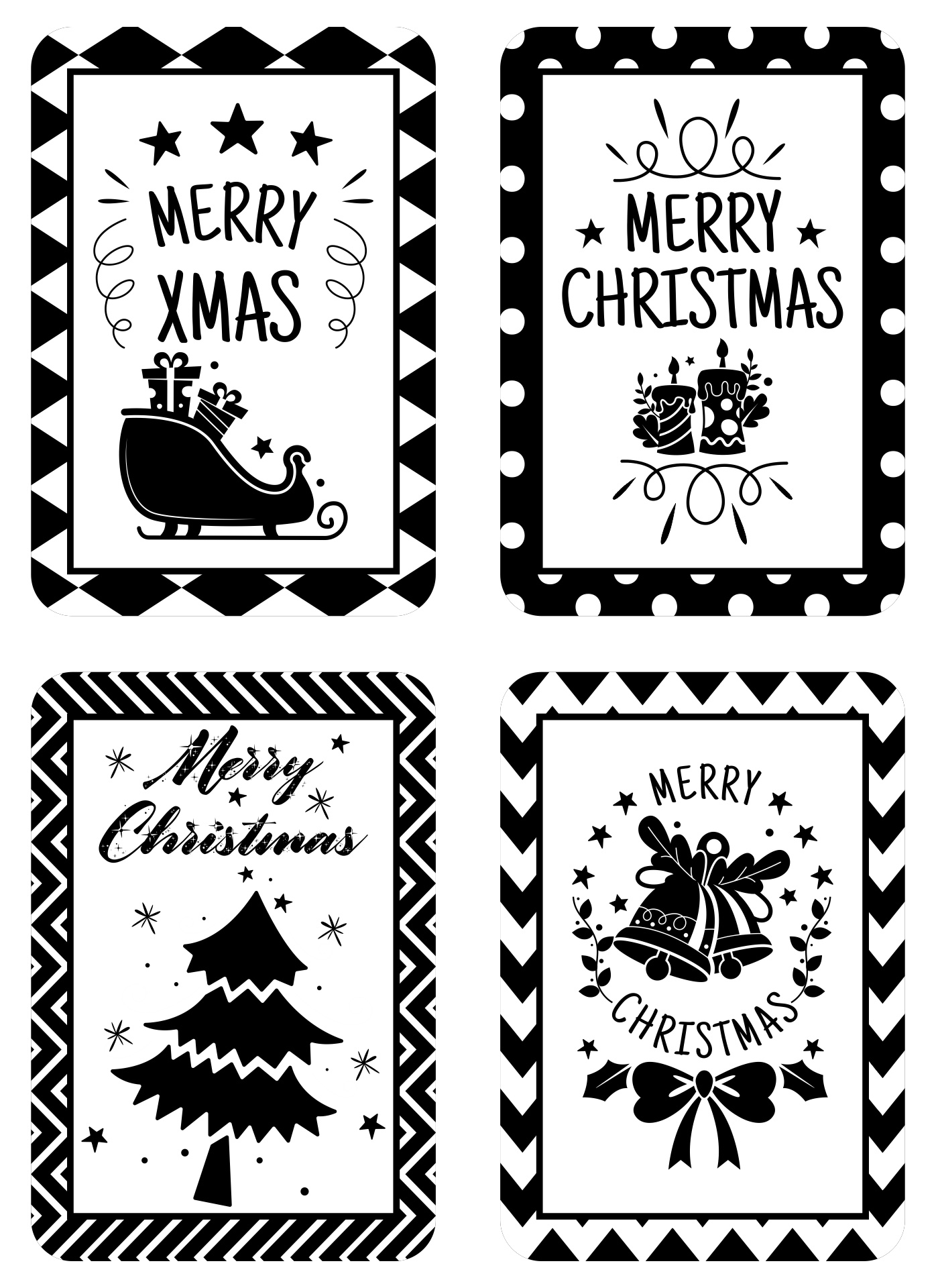 Black And White Gift Tags Printable