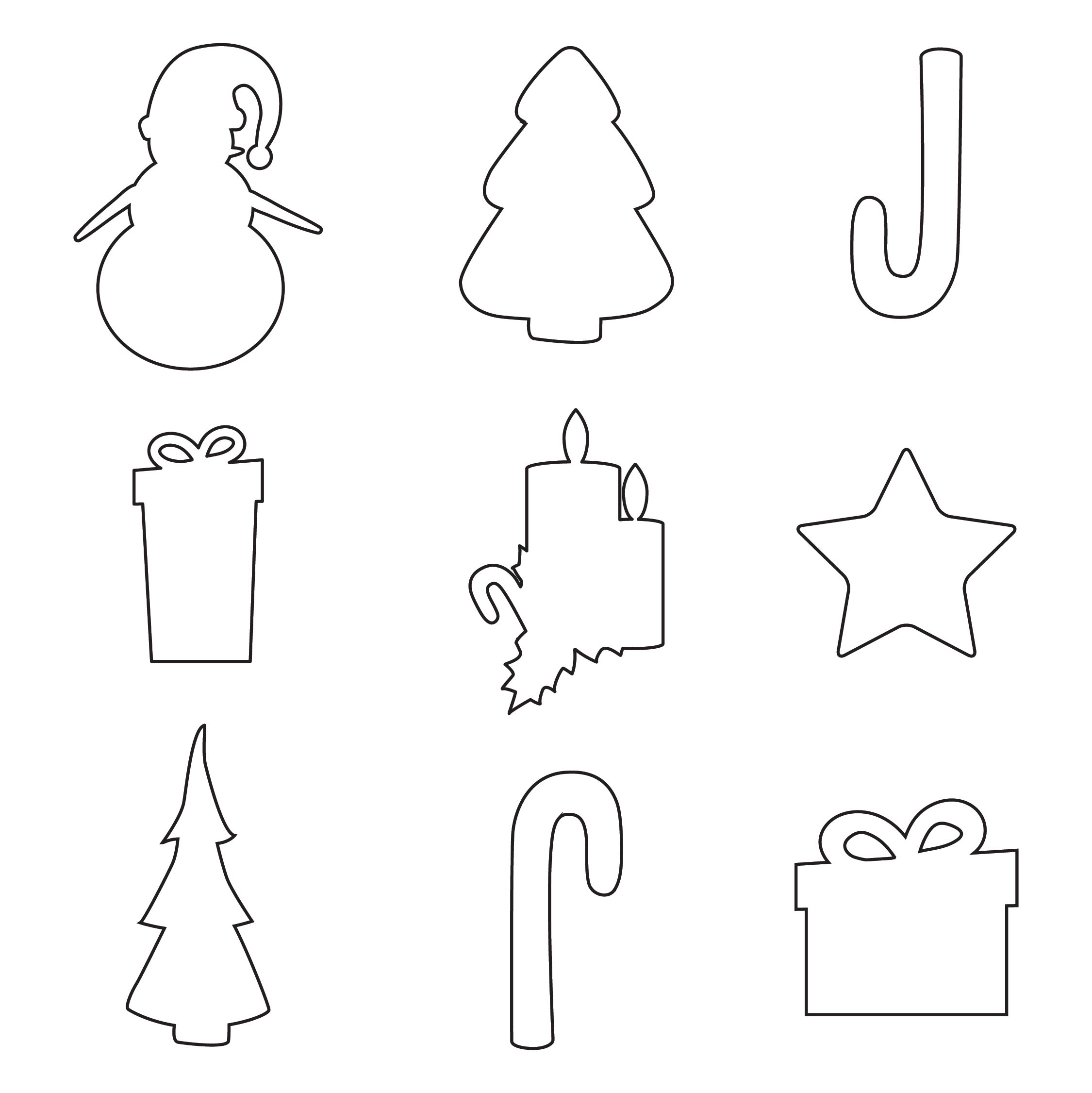 10 Best Free Printable Christmas Shapes Template Pdf For Free At