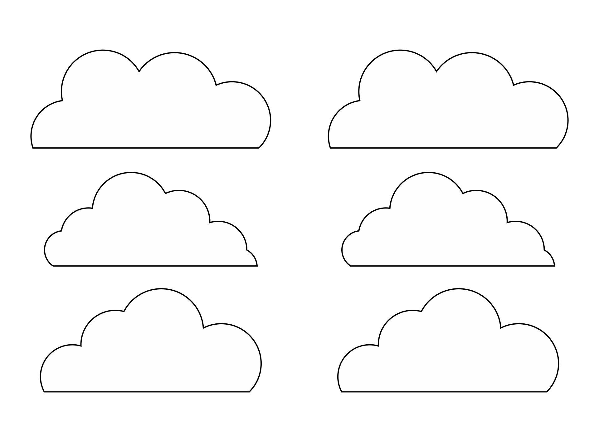 Free Printable Cloud Template