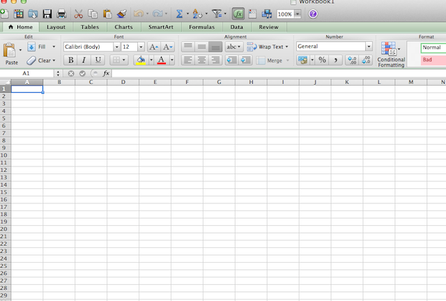 Blank Excel Spreadsheet Templates