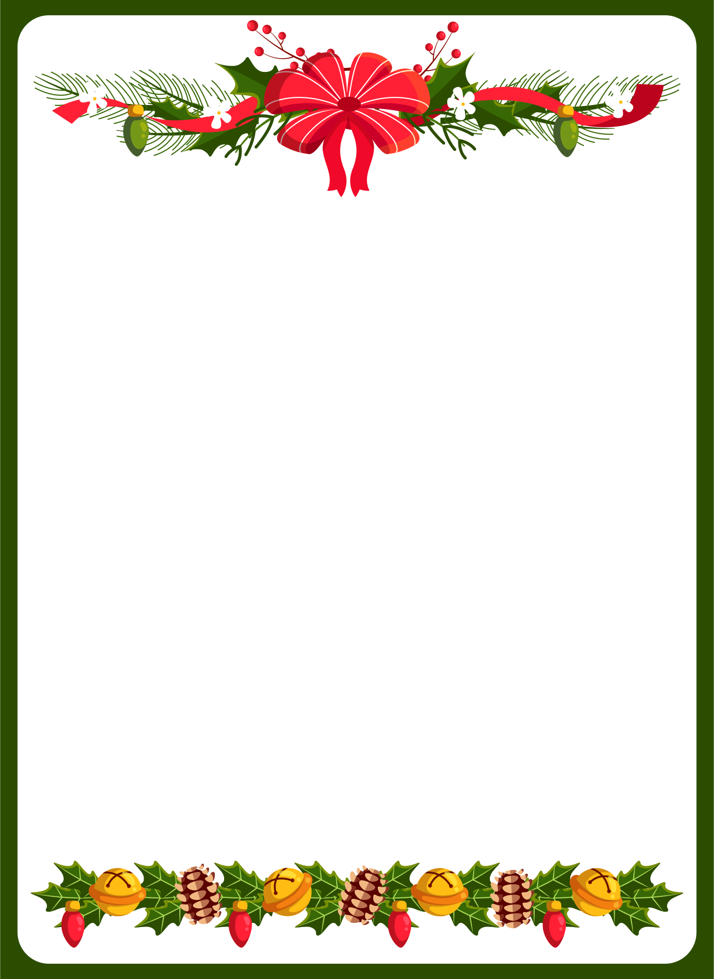 Christmas Borders Landscape - 10 Free PDF Printables | Printablee