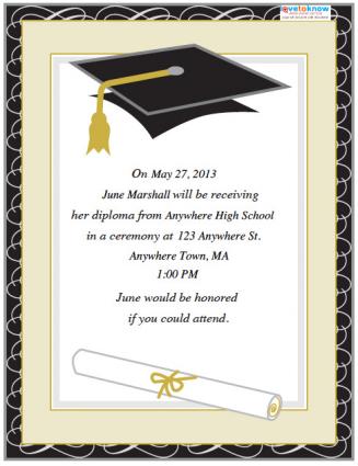 College Graduation Invitations  Printable