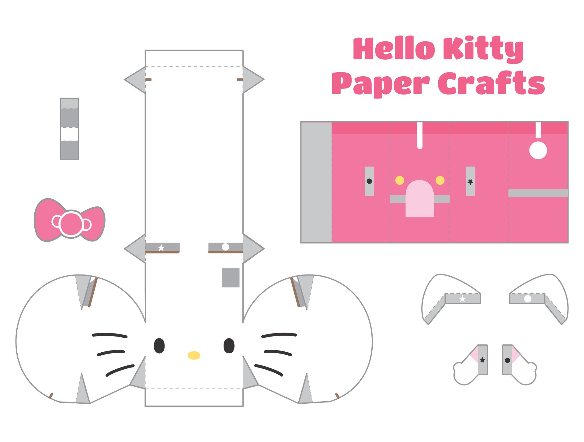 Printable Hello Kitty Paper Crafts
