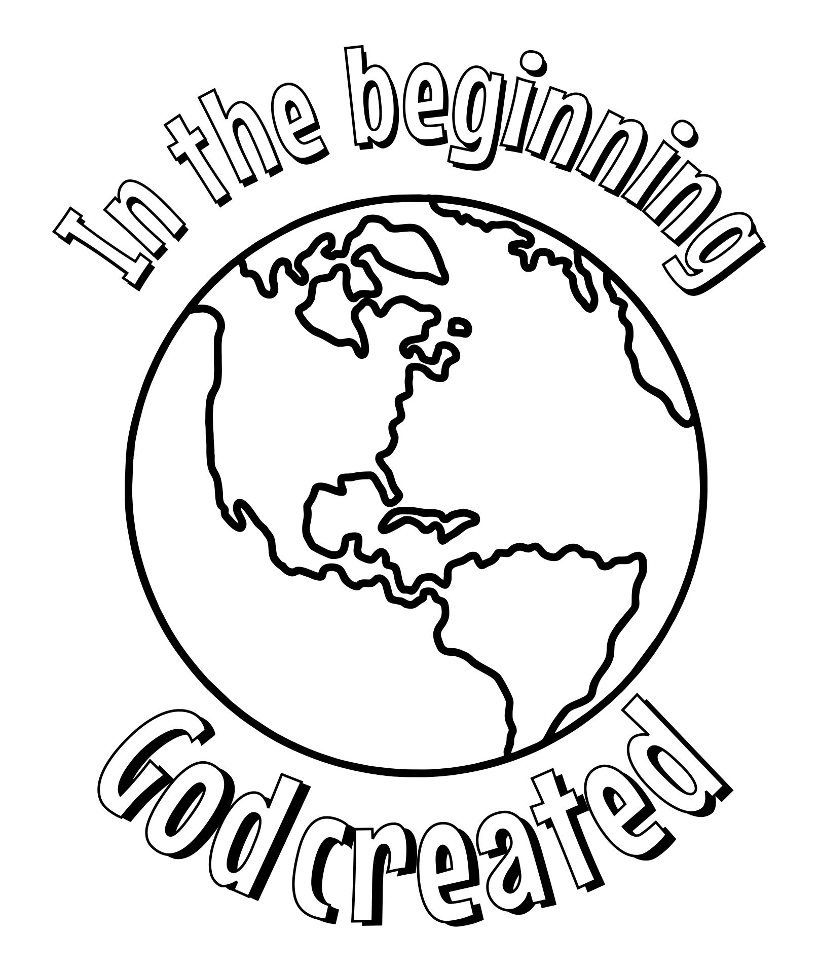 gods creation of the world coloring pages