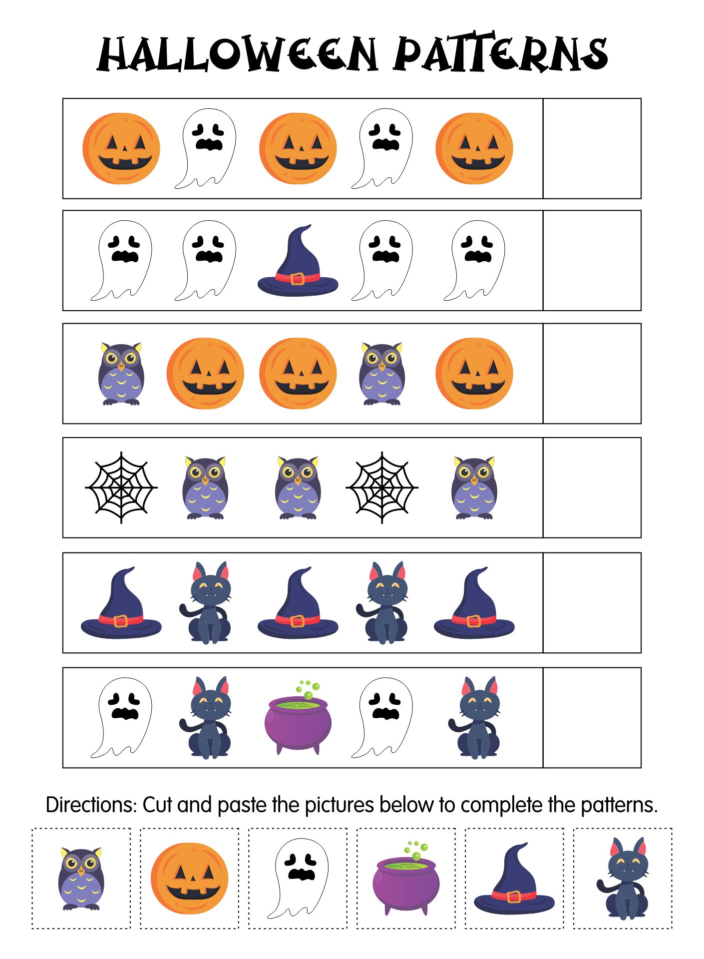 Halloween Worksheets Pattern 15 Free PDF Printables Printablee