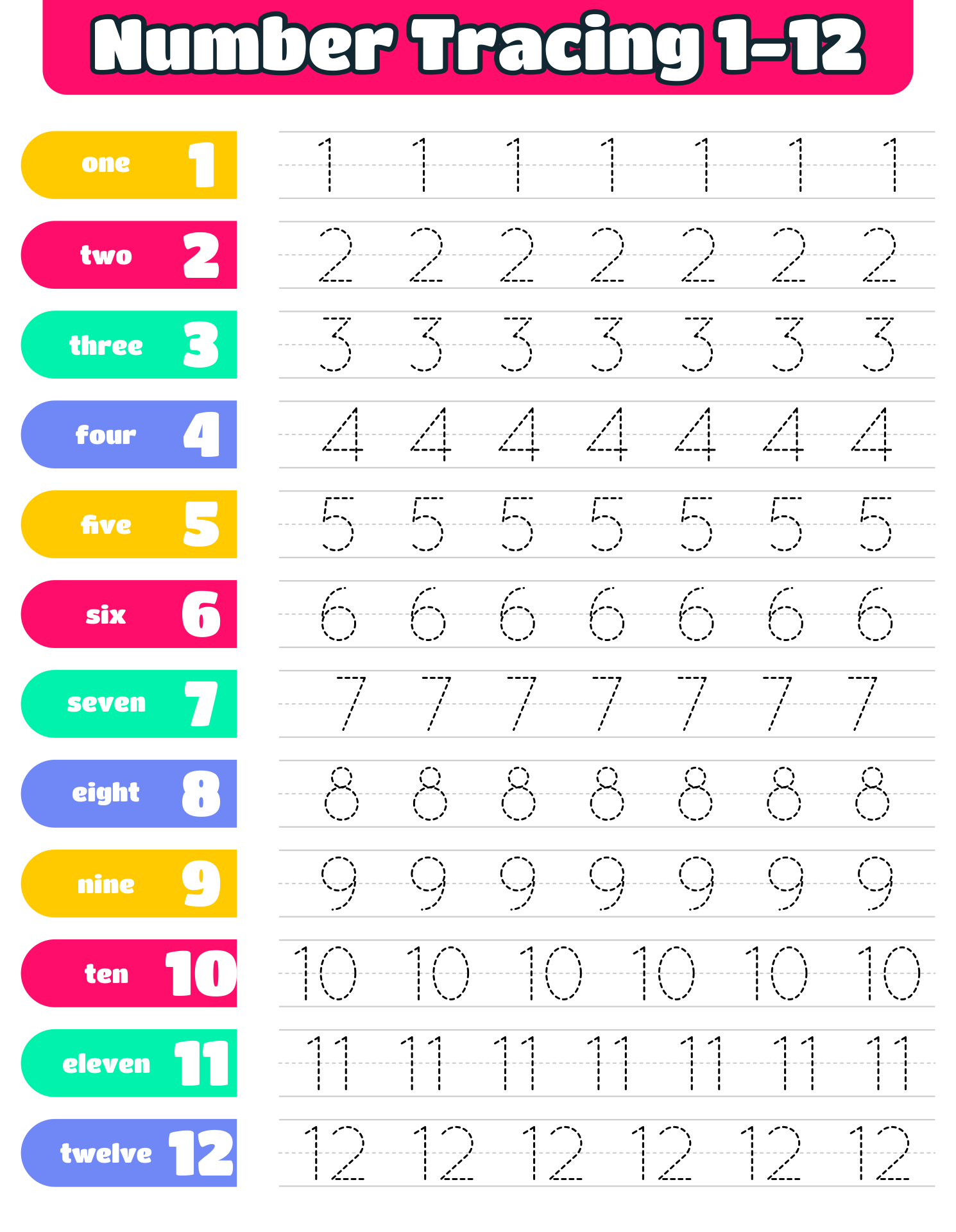 5 Best Preschool Printables Number 12 PDF For Free At Printablee