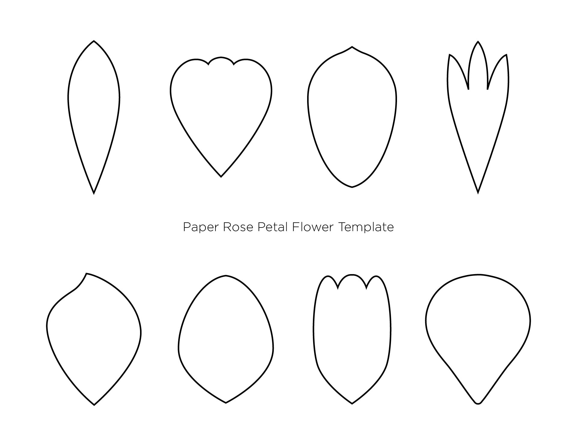 Printable Flower Petal Templates For Making Paper Flowers 396