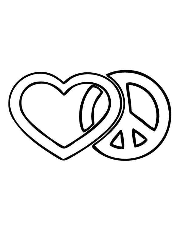 Peace and Love Coloring Pages