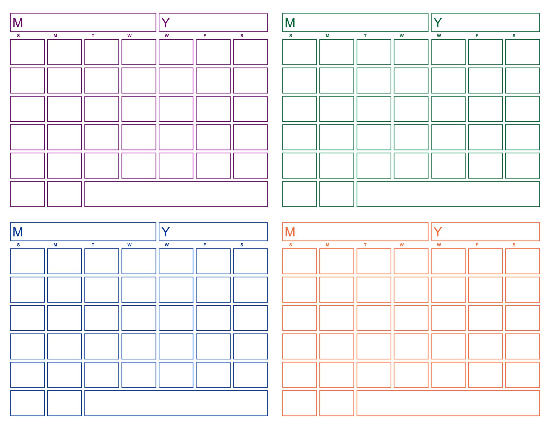 10 best blank printable calendar printableecom