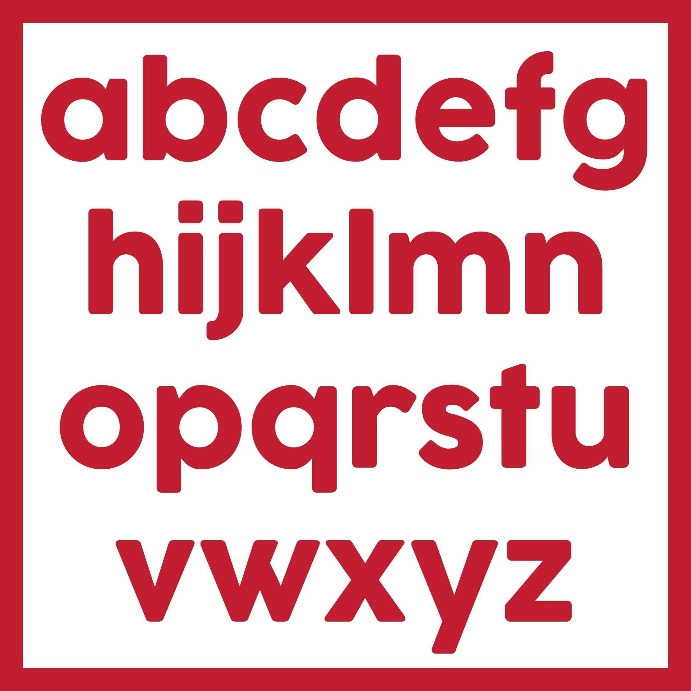 Small Alphabet Letters Printable PDF