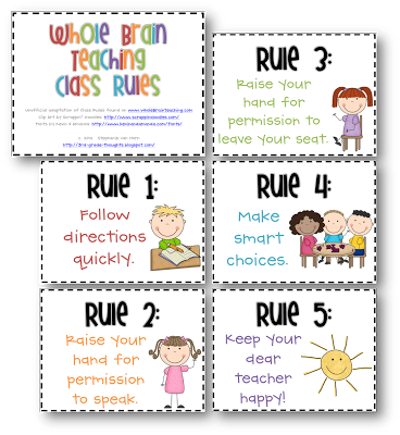 Whole Brain Teaching Rules Printable