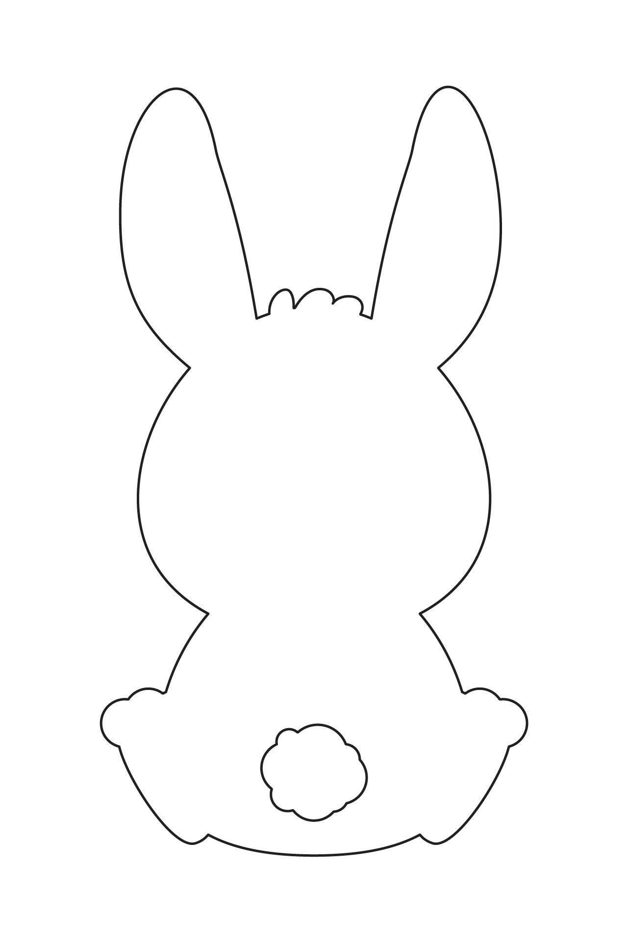 10 Best Free Printable Easter Bunny Stencil - printablee.com