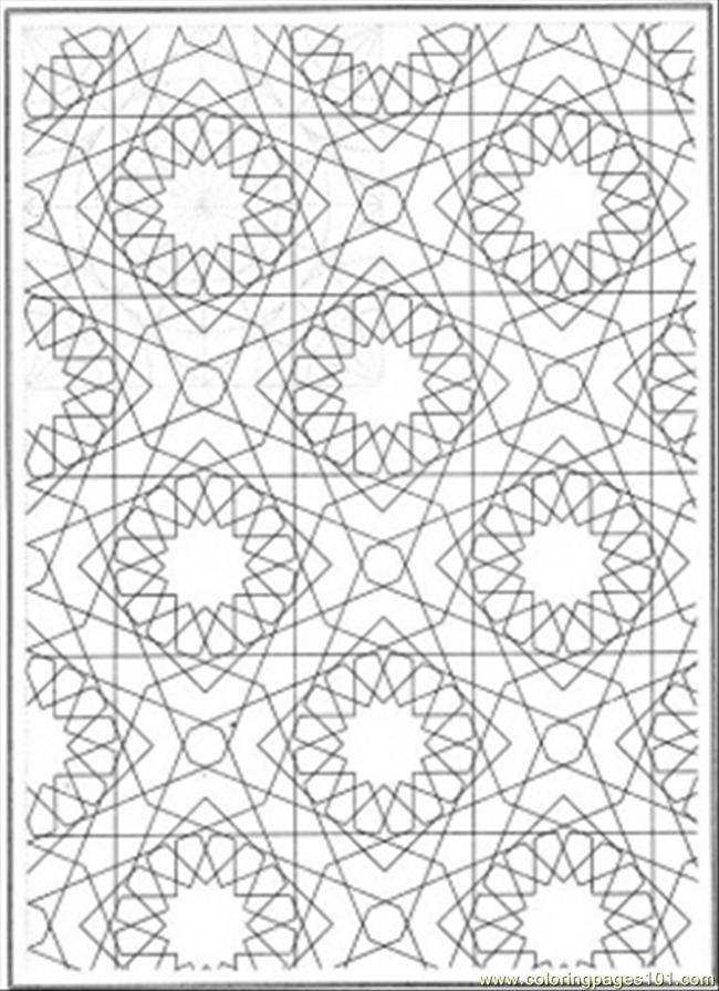 Mosaic Patterns Coloring Pages Printable